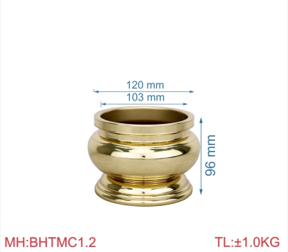 Bát hương trơn miệng cạnh 1T2