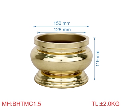 Bát hương trơn miệng cạnh 1T5