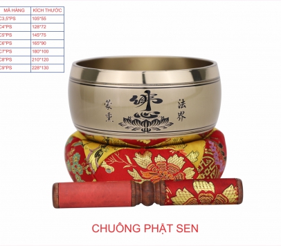 CHUÔNG HOA VĂN PHẬT SEN