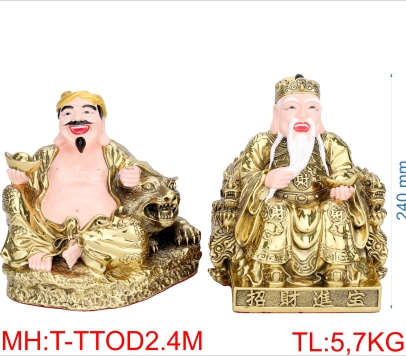 TƯỢNG THẦN TÀI ÔNG ĐỊA 2T4 MÀU