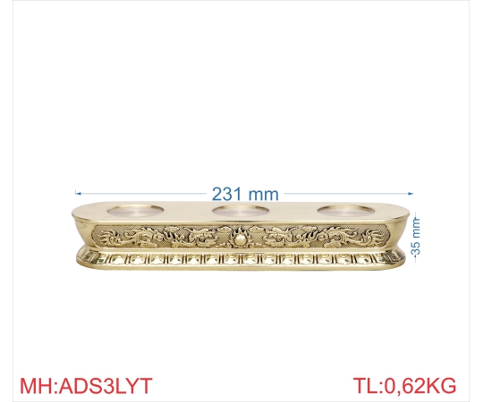 Án đài sen 3 ly trung