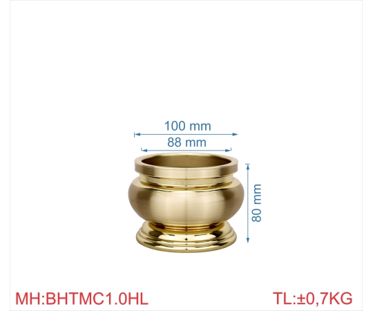 Bát hương trơn miệng cạnh 1T0 highlight