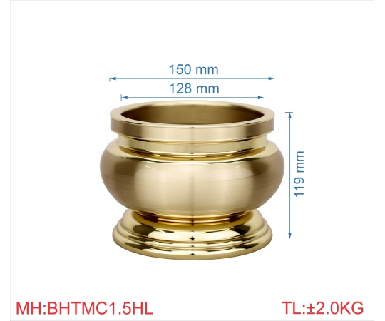Bát hương trơn miệng cạnh 1T5 highligth