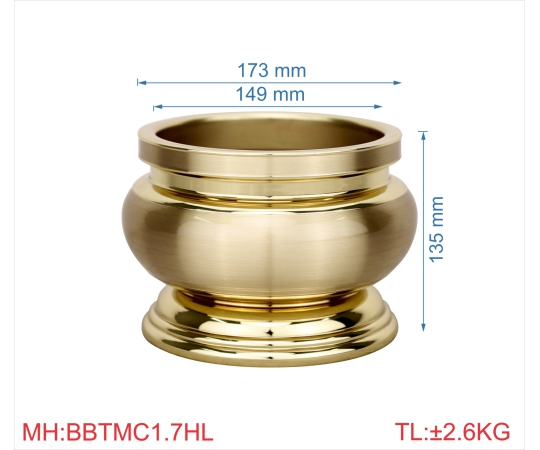 Bát hương trơn miệng cạnh 1T7 highligth