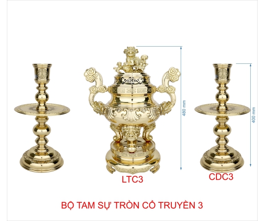 BỘ TAM SỰ TRÒN CỔ TRUYỀN SỐ 3