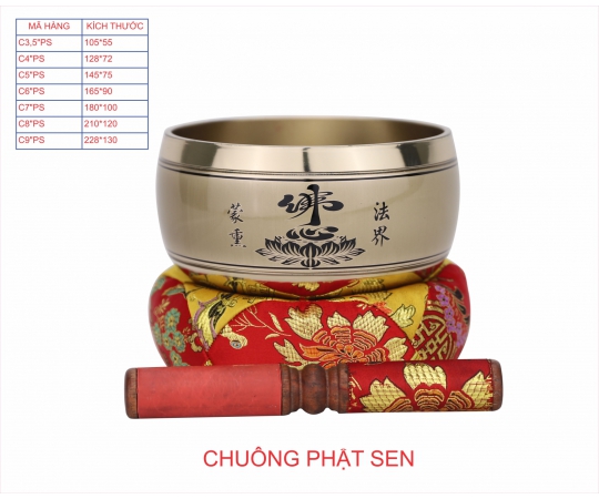 CHUÔNG HOA VĂN PHẬT SEN