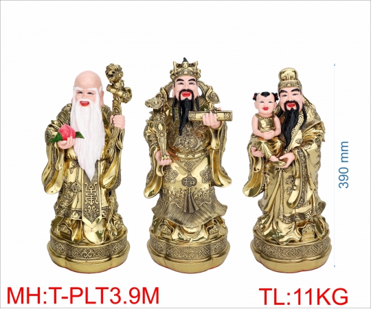 BỘ TƯỢNG PHƯỚC LỘC THỌ 3T9 MÀU