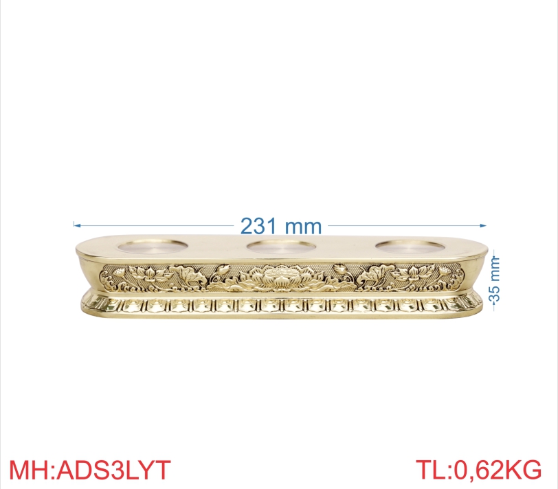 Án đài sen 3 ly trung