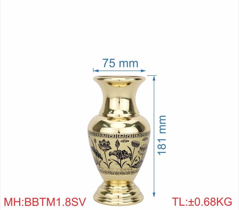 BÌNH BÔNG TRƠN MỚI 1T8 SEN VÀNG