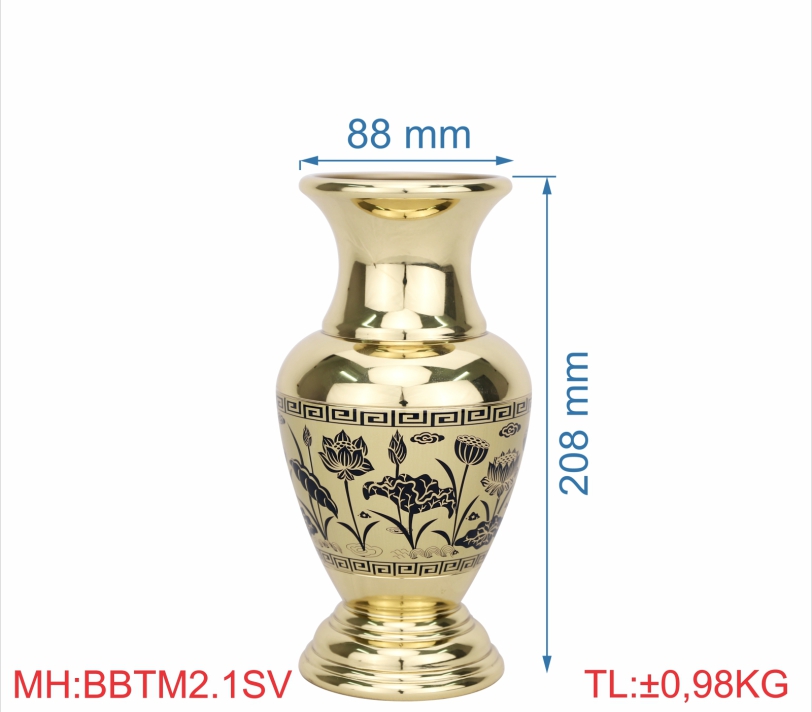 BÌNH BÔNG TRƠN MỚI 2T1 SEN VÀNG