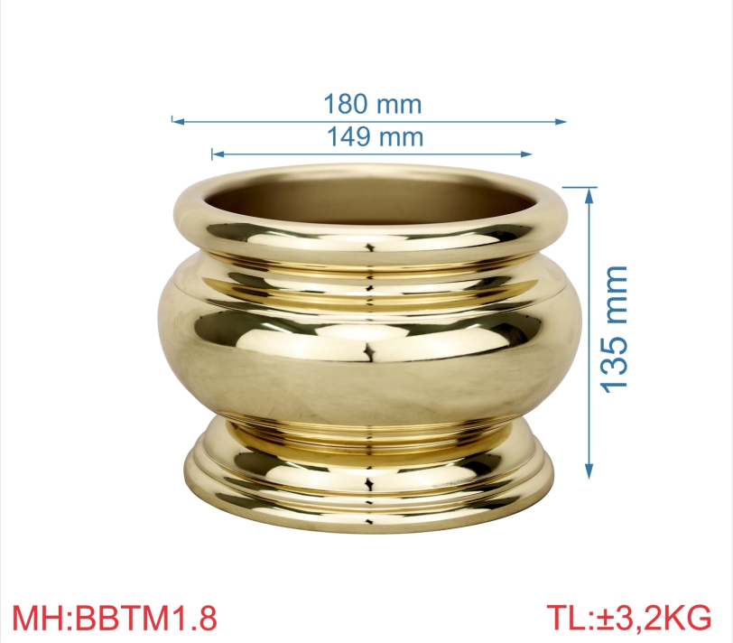Bát hương trơn mới 1T8