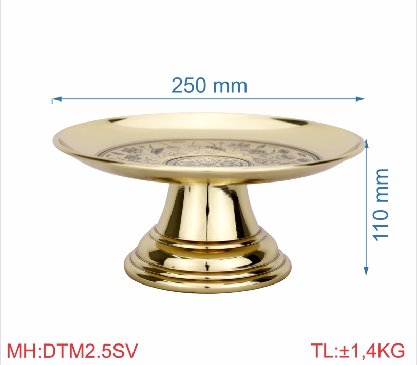 DĨA TRƠN MỚI 2T5 SEN VÀNG
